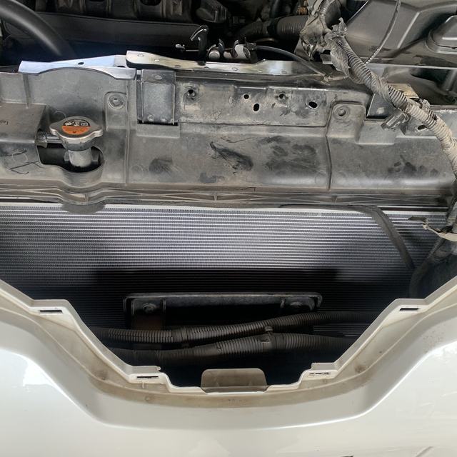 Engine bay with front bumper removed